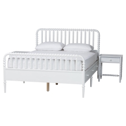 Baxton Studio Lucera 3-Piece Bedroom Set, Queen, White
